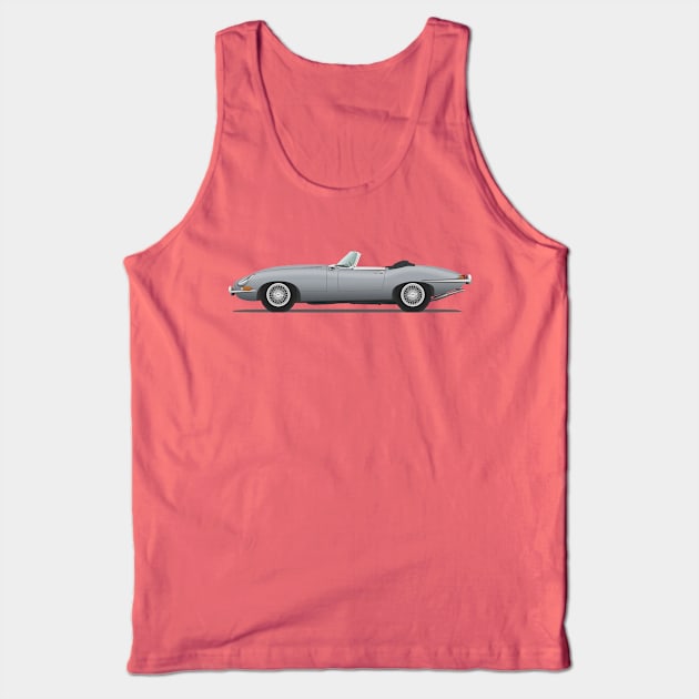 Jaguar E Type Roadster Mist Grey Tank Top by SteveHClark